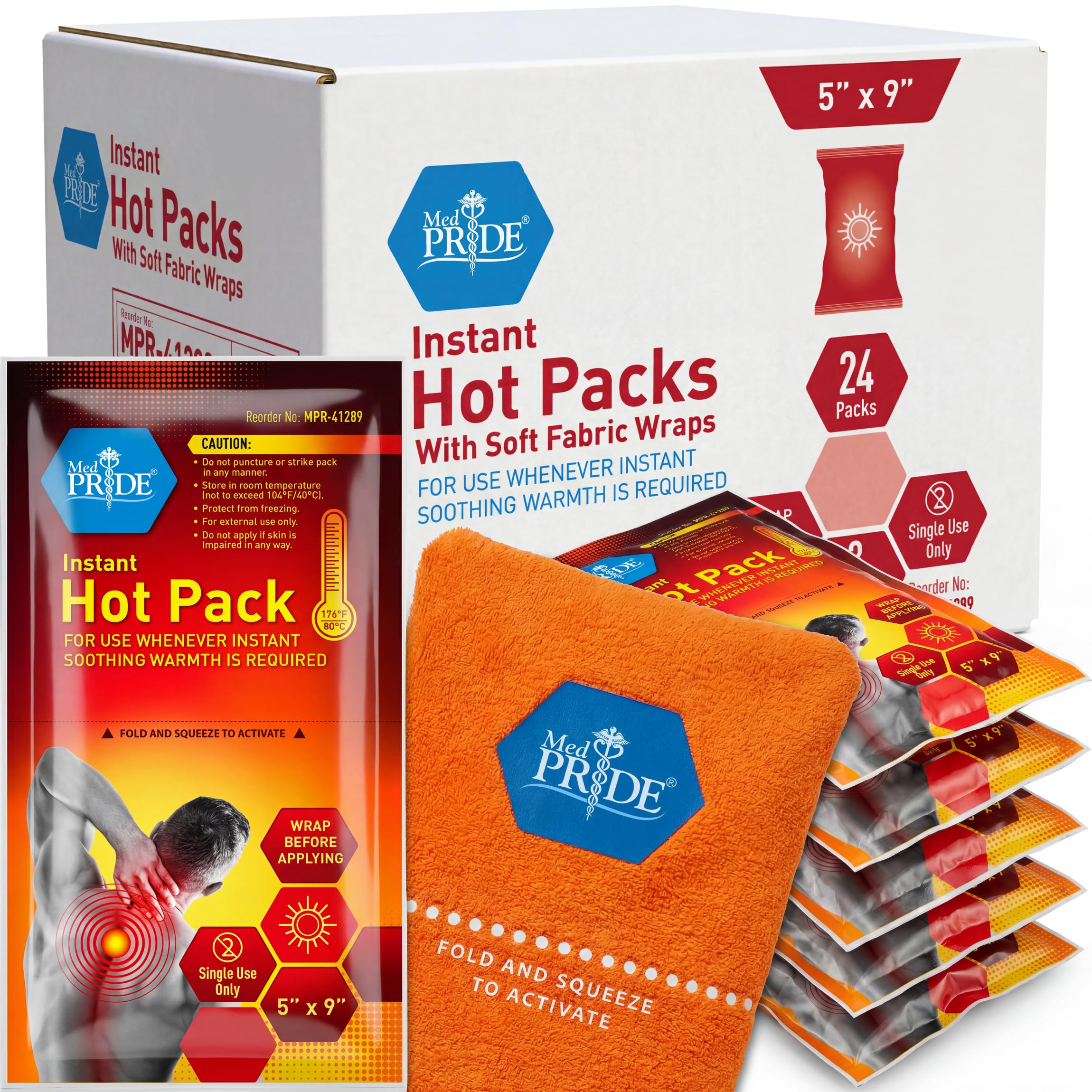 MED PRIDE pack-chauffant-instantane activation rapide pour douleurs musculaires.