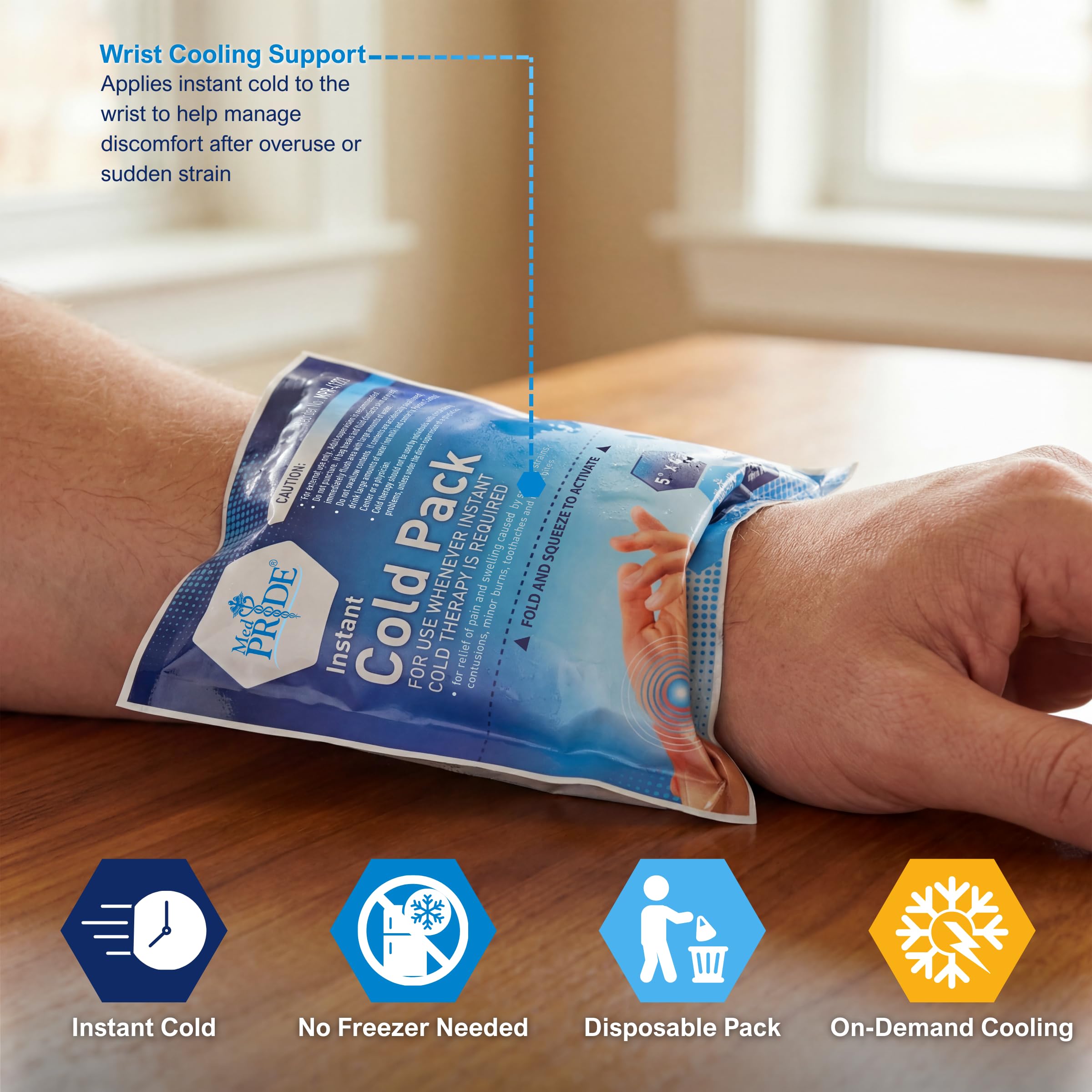 MED PRIDE Poche glace 5x6 pouces polyvalente sur différentes zones.