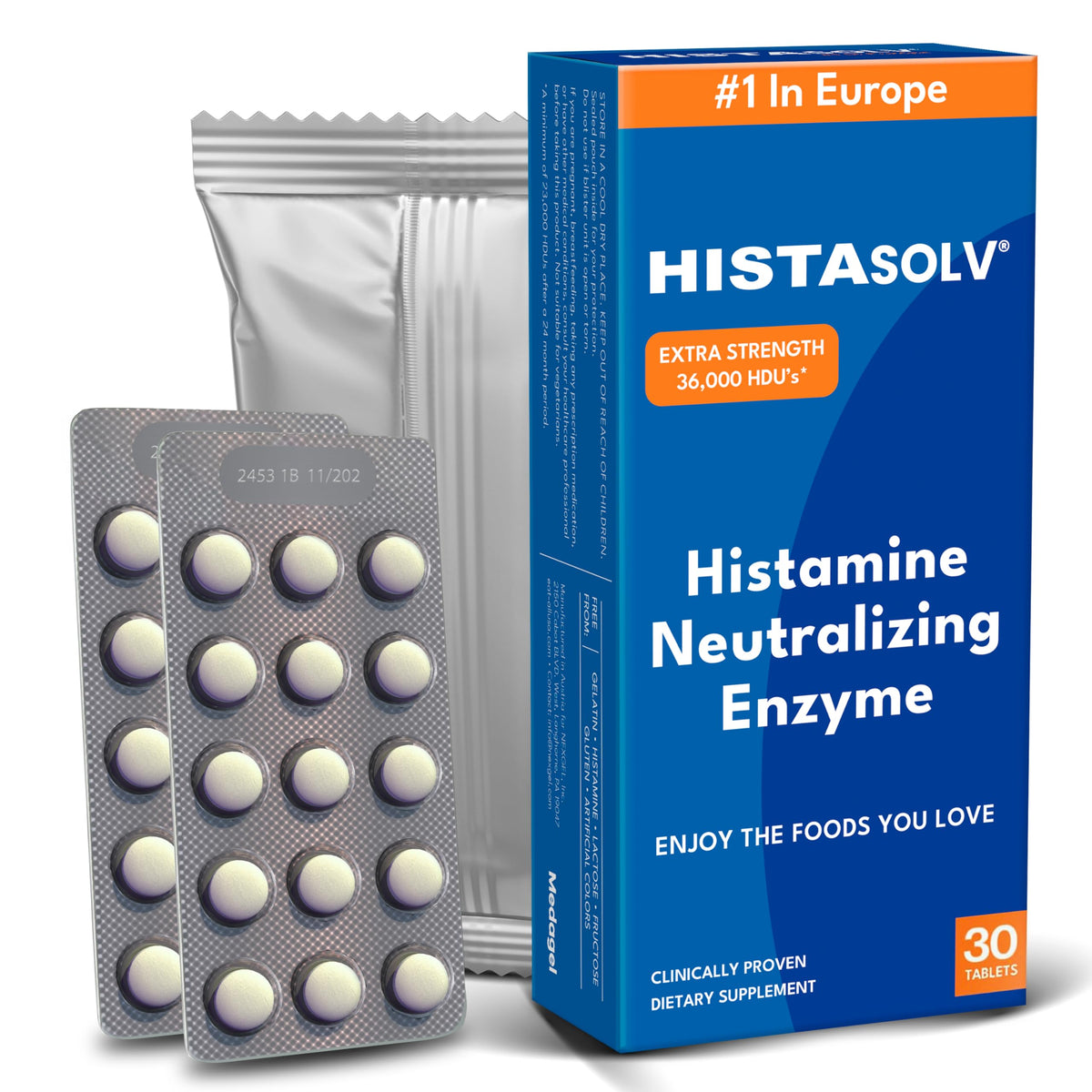 Medagel HISTAsolv – comprimés pré-repas, soutien potentiel pour une digestion plus confortable