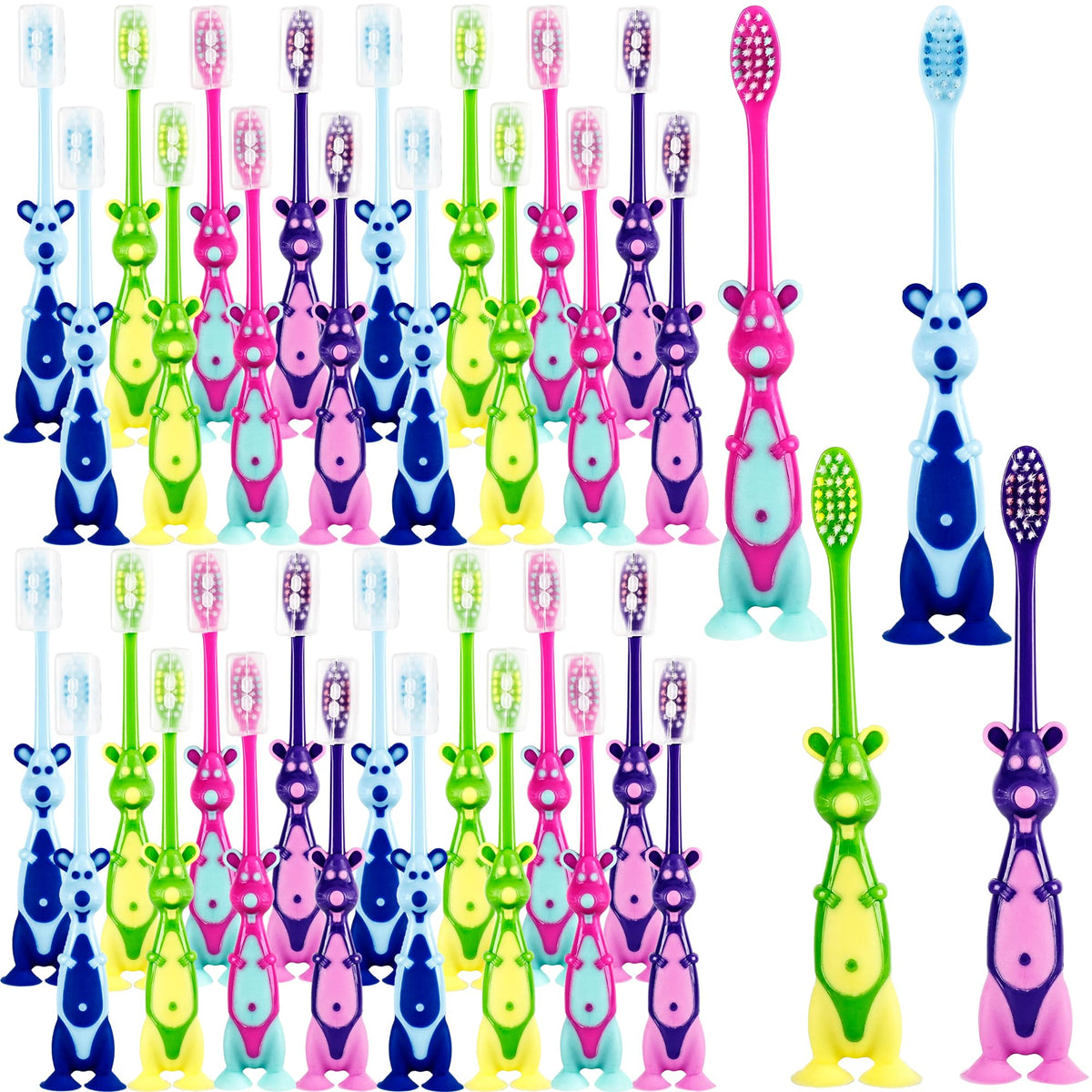 Brosse Medanera Kangourou pour enfants avec couvercle et hygiène facilitée.