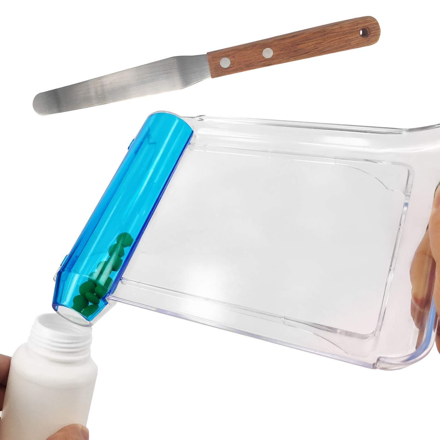 Tri hygiénique des pilules pour éviter les chutes et les éclaboussures.