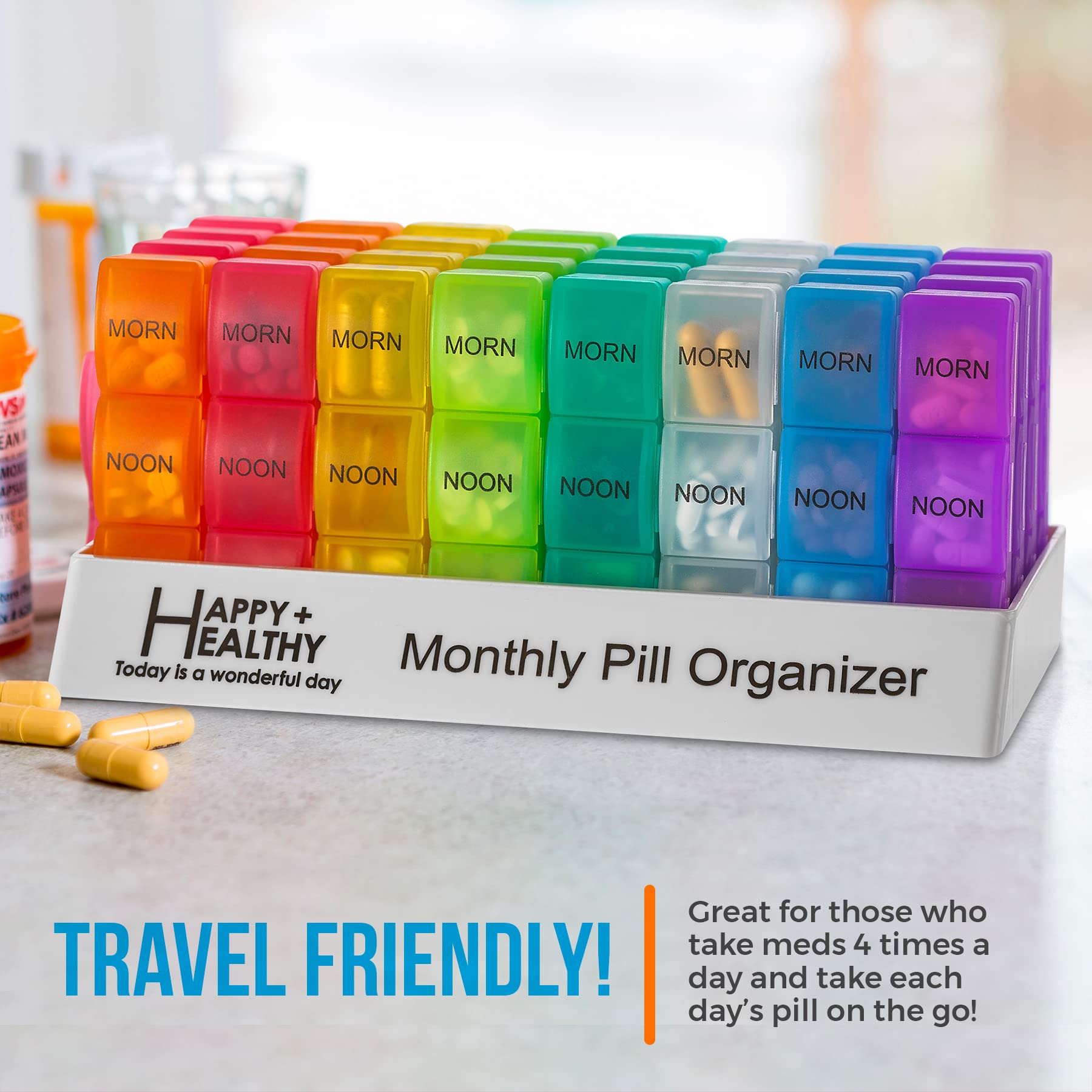 MEDca compartiments matin-midi-soir amovibles, préparation simple des doses.
