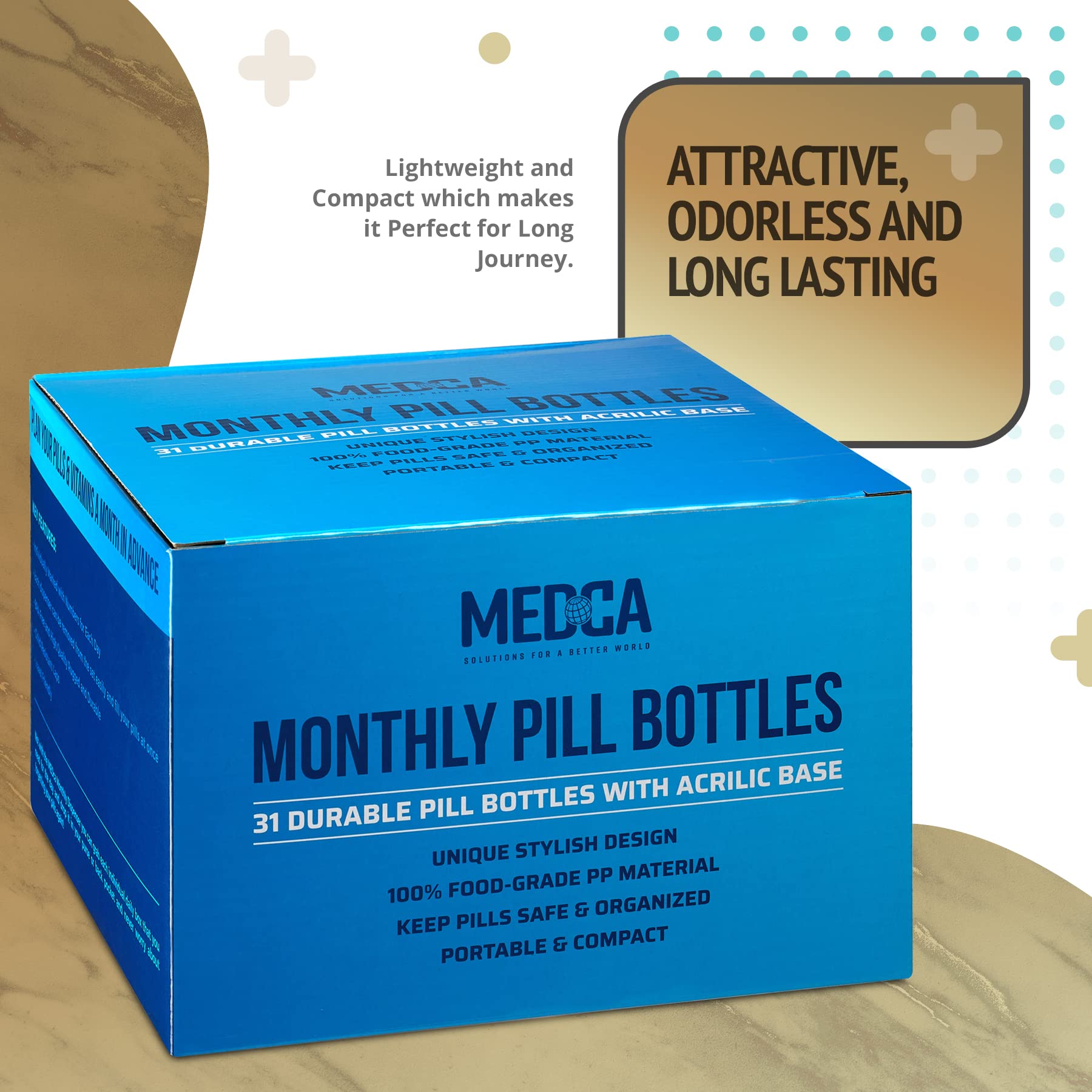 MEDCA organisateur compact, gain d'espace sur le plan de travail.