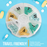 MEDca organisateur-pilules pour voyage, taille compacte et pratique.