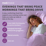 MEDCHOICE 12-en-1 mélatonine — extrait d'ashwagandha et L-théanine pour relaxation
