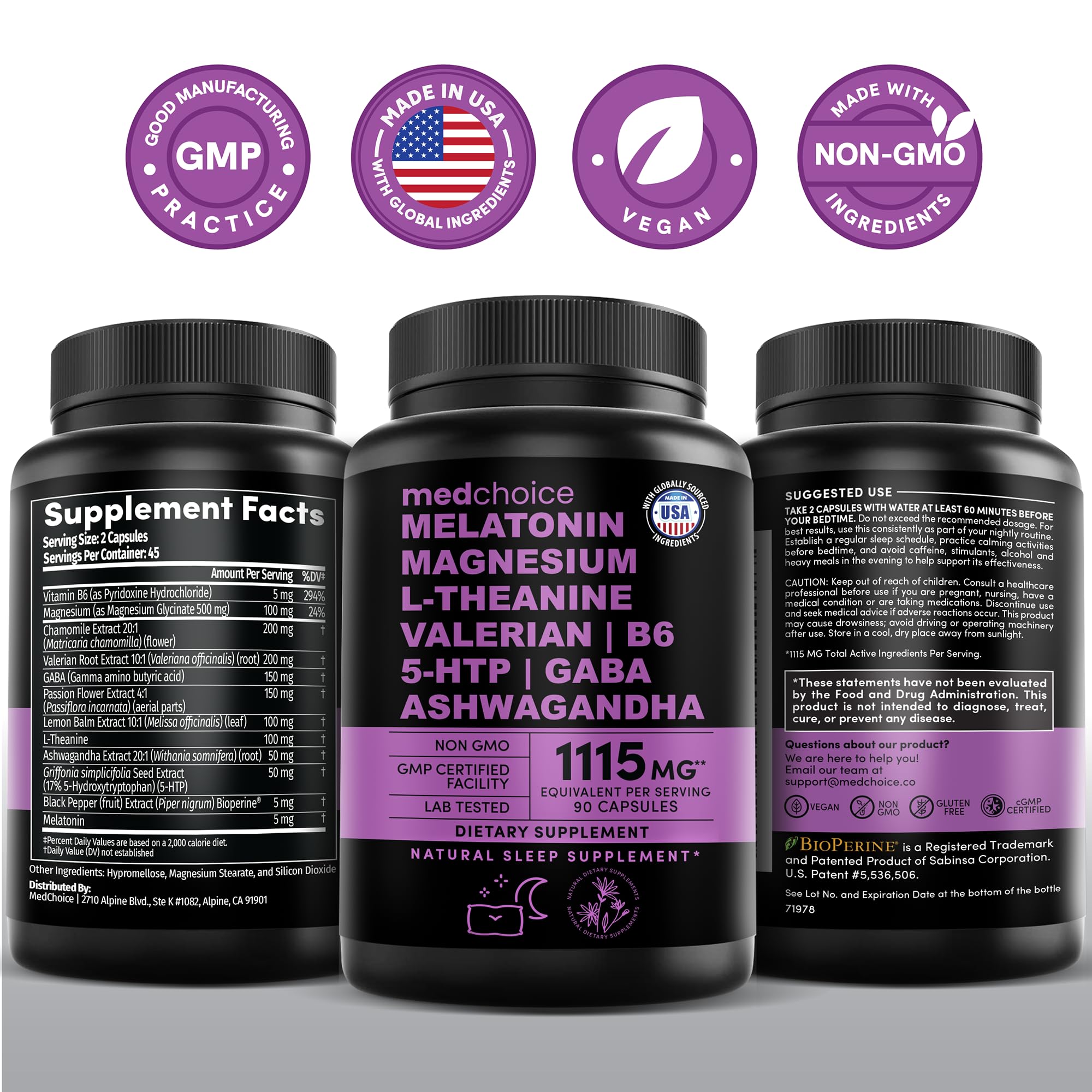 MEDCHOICE 12-en-1 mélatonine — capsules en action, confort nocturne