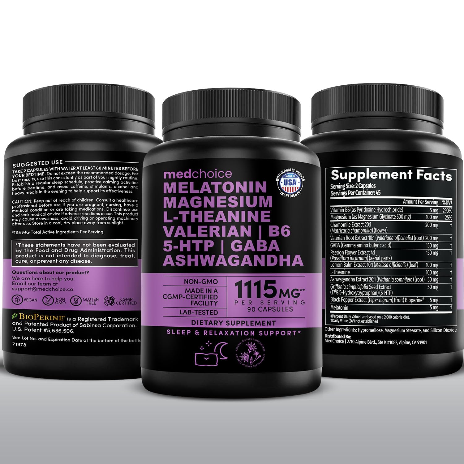 Les capsules MEDCHOICE pour la nuit, utilisation simple et pratique.