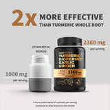 Gélules MEDCHOICE Curcuma-Ail-Gingembre BioPerine, absorption optimisée pour une utilisation quotidienne.