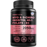 MEDCHOICE Myo-Inositol 40:1, bouteille pratique pour soutenir l'équilibre hormonal quotidien.