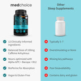 MEDCHOICE Caféine anhydre – énergie ciblée pour périodes intenses