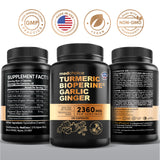 Pack double MEDCHOICE Curcuma-Ail-Gingembre BioPerine, économie et simplicité.
