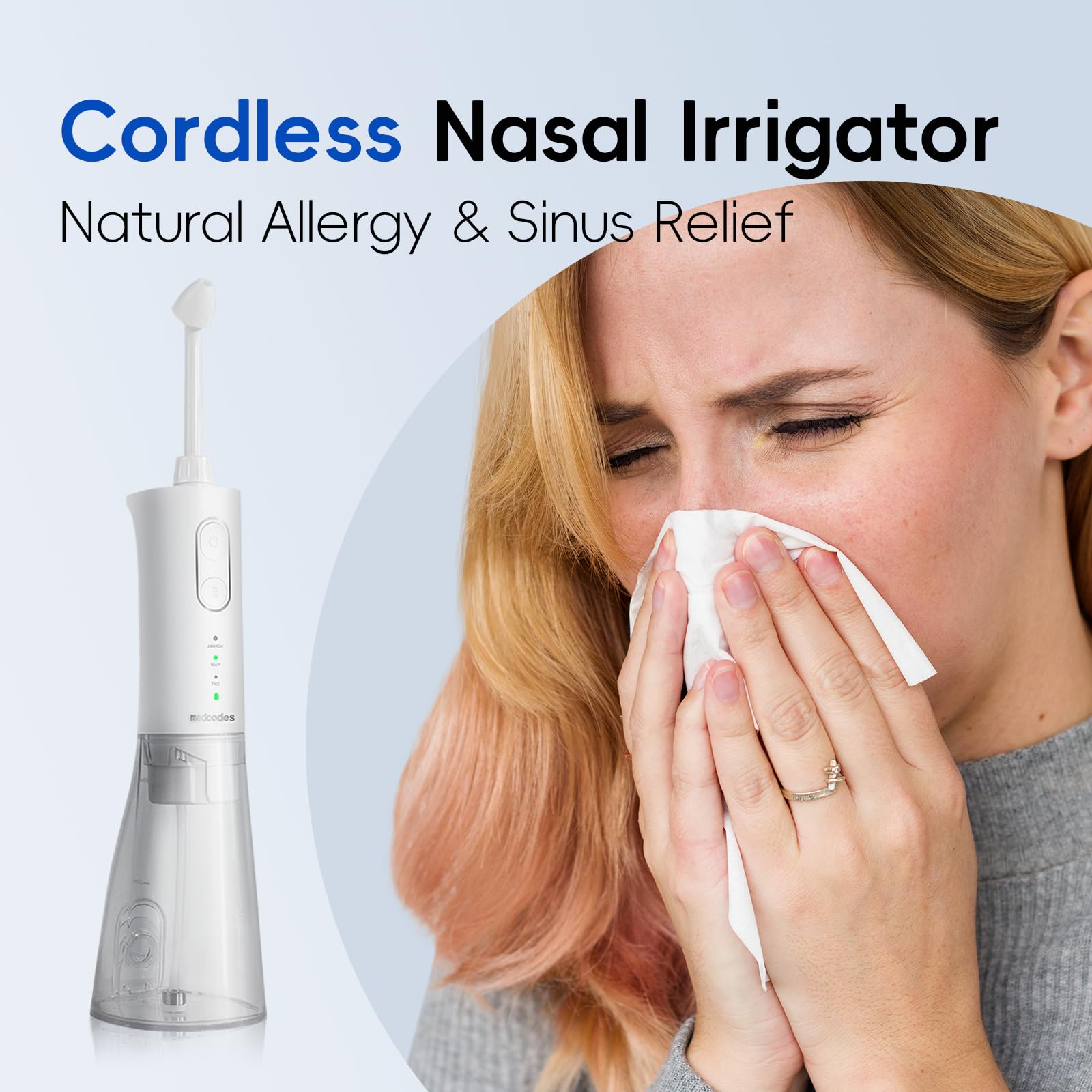 Medcodes Neti Pot Capacité 300 ml pour rinage complet
