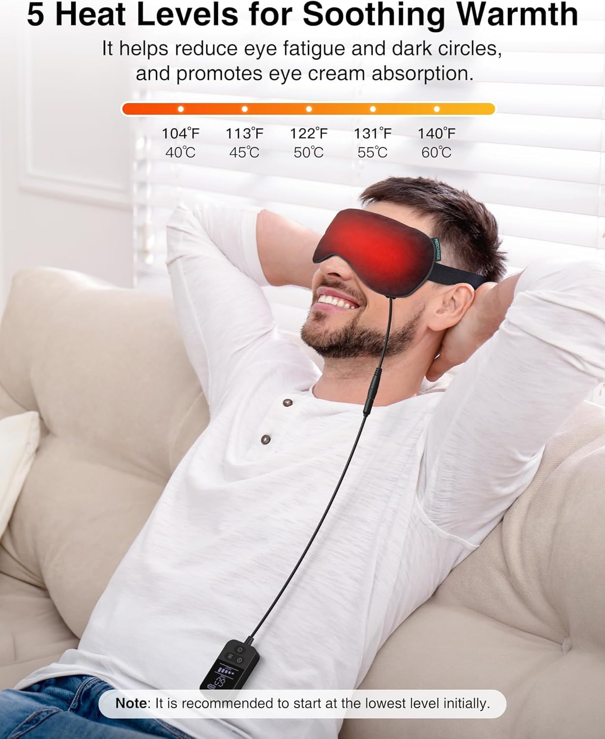 Housse lavable Medcursor pour masque yeux, hygiénique et facile à nettoyer