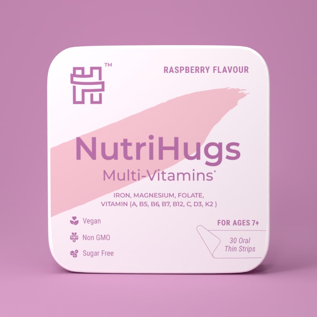 MedHugs NutriHugs bandes sublinguales framboise: énergie durable et pratique.