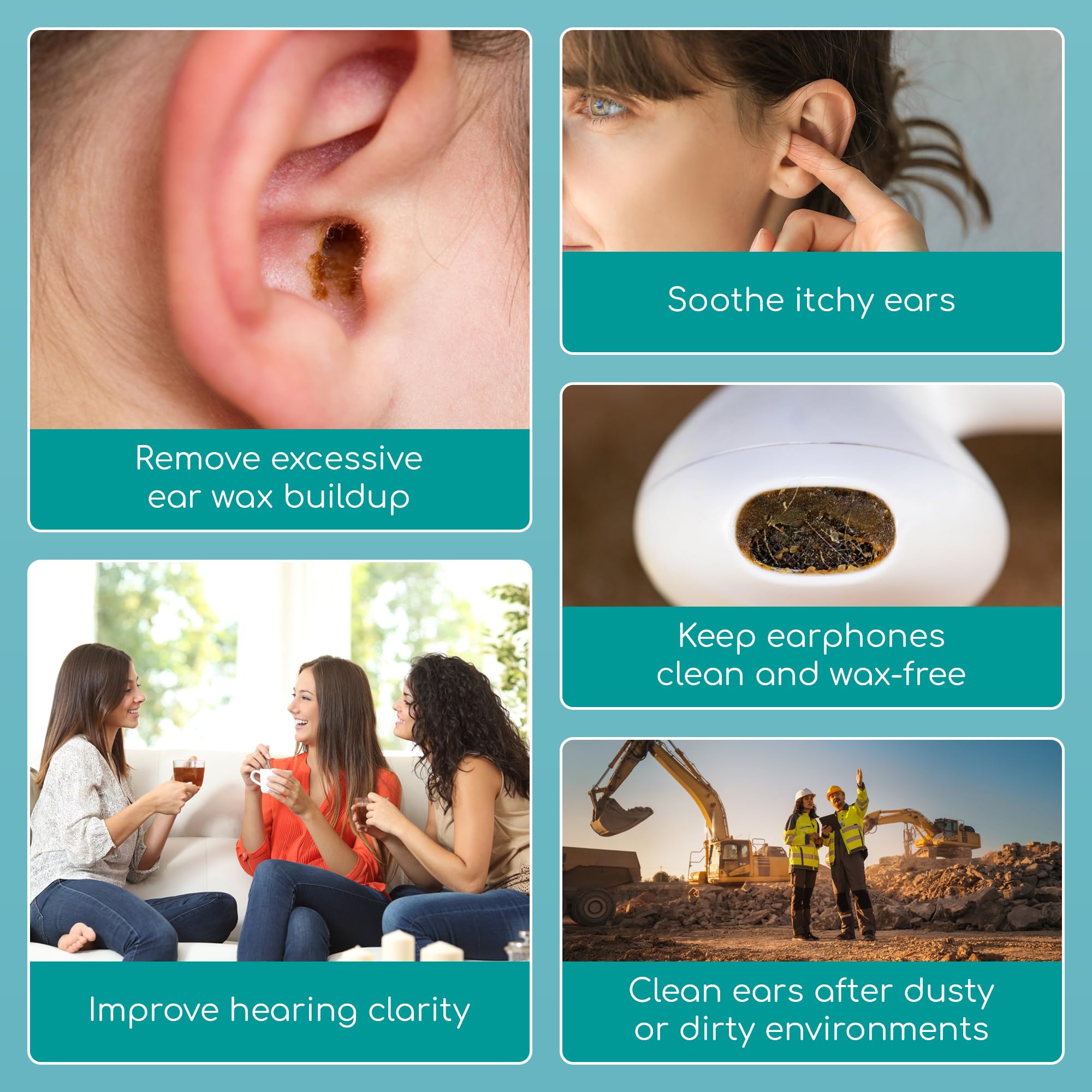 Medi Grade Kit Nettoyage des Oreilles - Accessoires polyvalents pour personnaliser la routine.