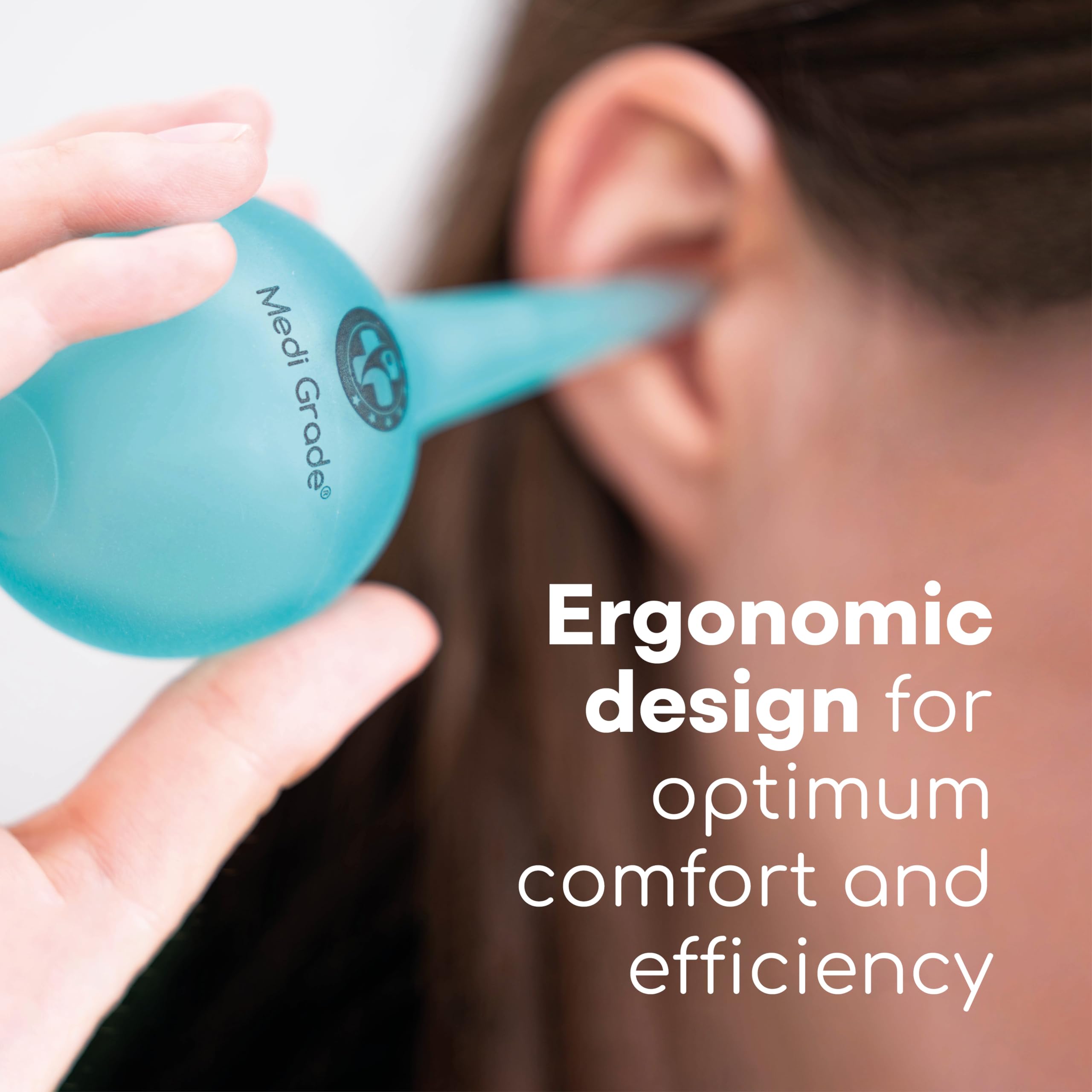 Medi Grade kit nettoyage oreilles à domicile avec étui hygiénique.