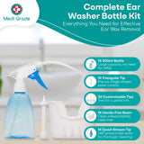 Medi Grade Kit Nettoyage des Oreilles - Embout flux quadruple pour options d'irrigation.