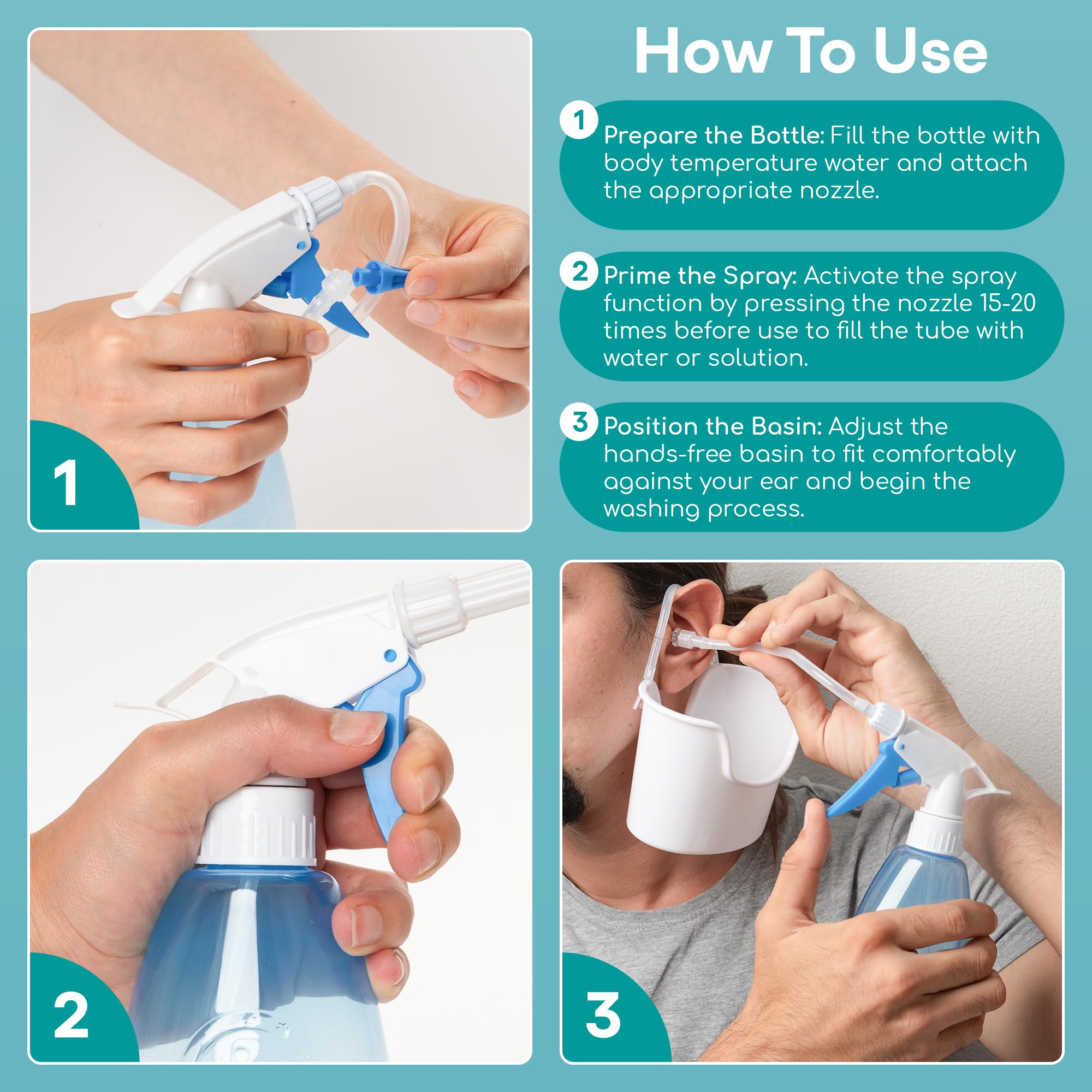 Medi Grade Kit Nettoyage des Oreilles - Utilisation sécurisée et hygiénique au quotidien.