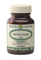 Medi Herb Wild Yam Complex 40t, bouteille, soutien possible du bien-être pendant la ménopause