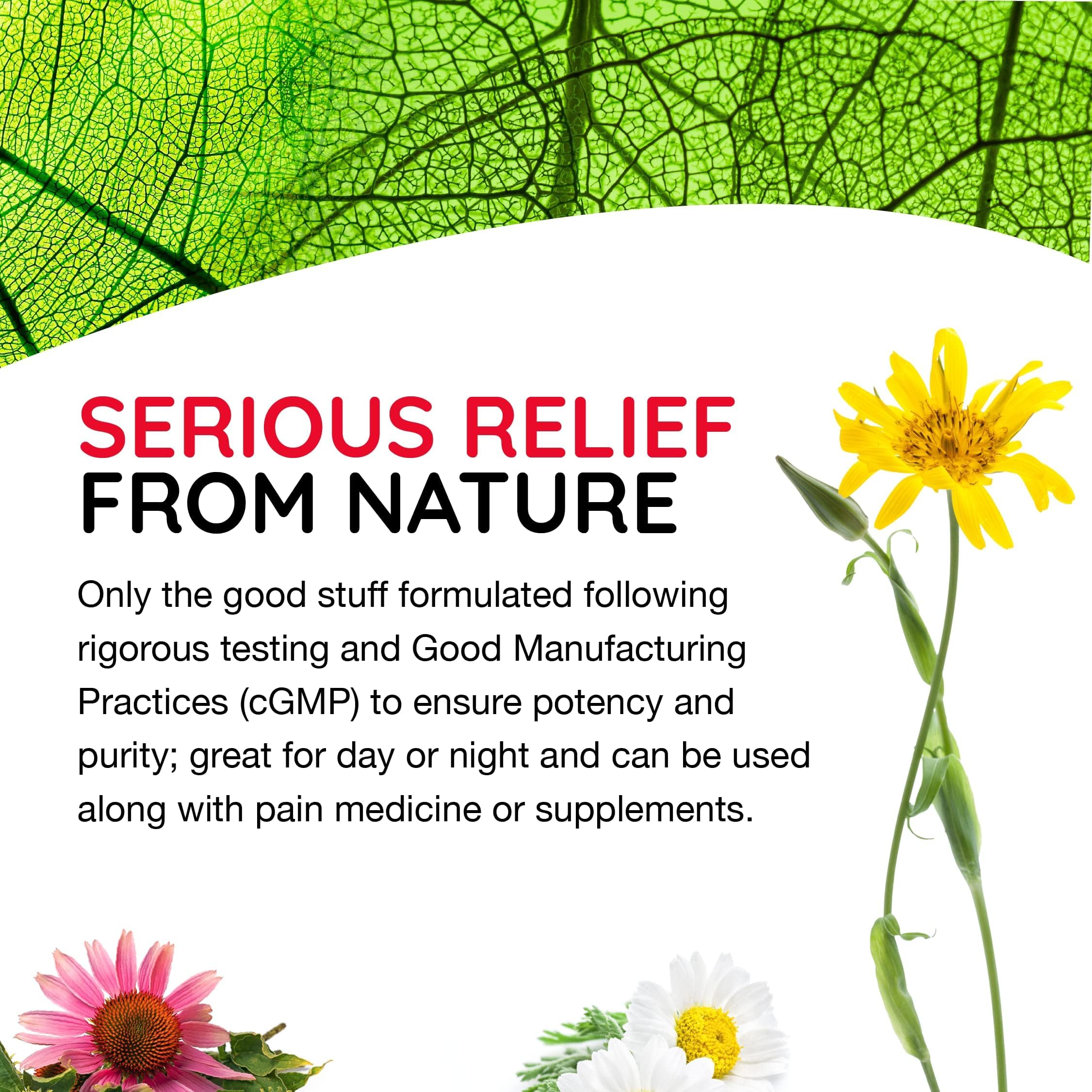 MediNatura T-Relief Gel Arnica, fabriqué selon cGMP garantissant pureté et constance.