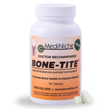 MediNiche Bone-Tite : bouteille et emballage, soutien nutritionnel potentiel pour implants.