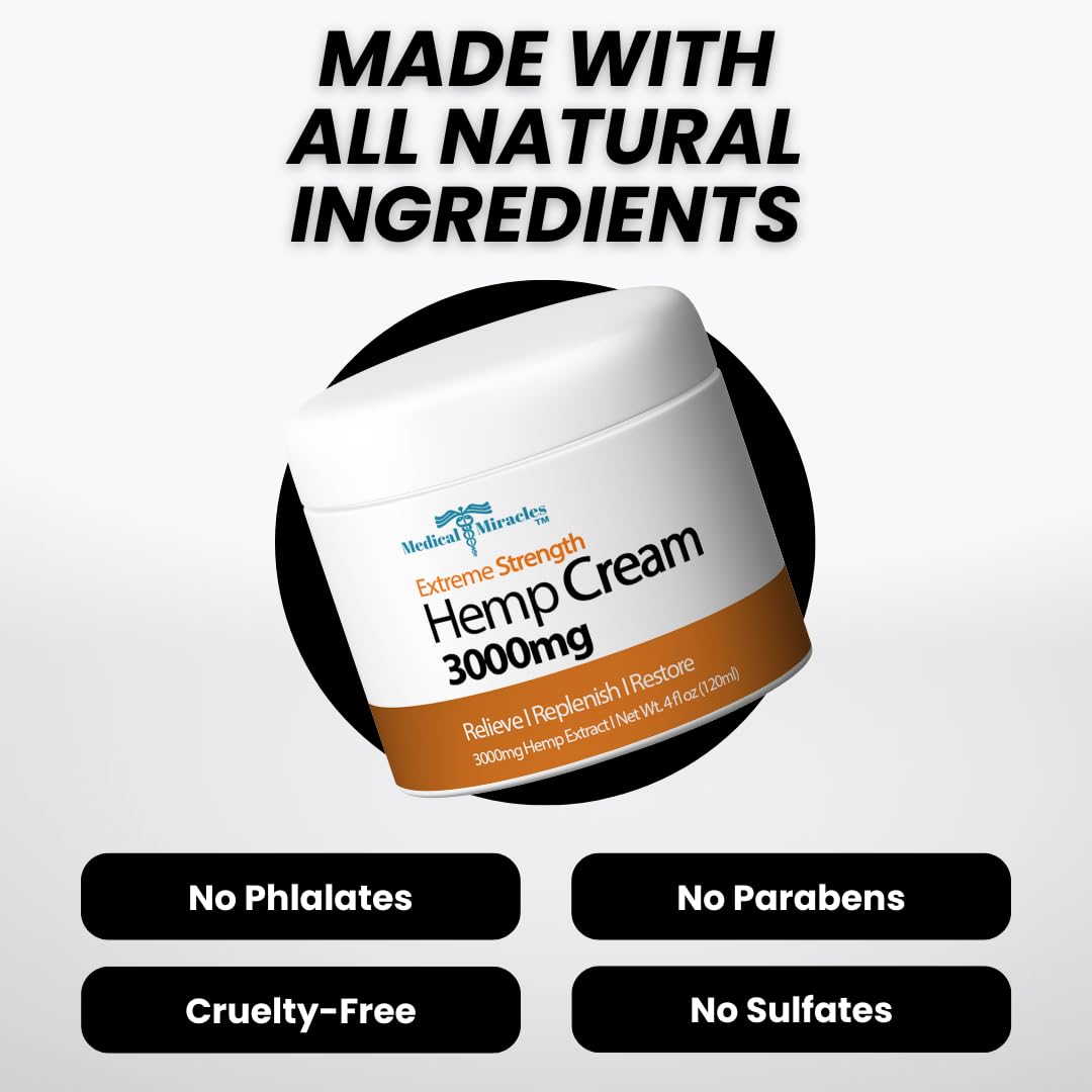 Medical Miracles crème relief chanvre pour nuque et dos, détente après l'effort