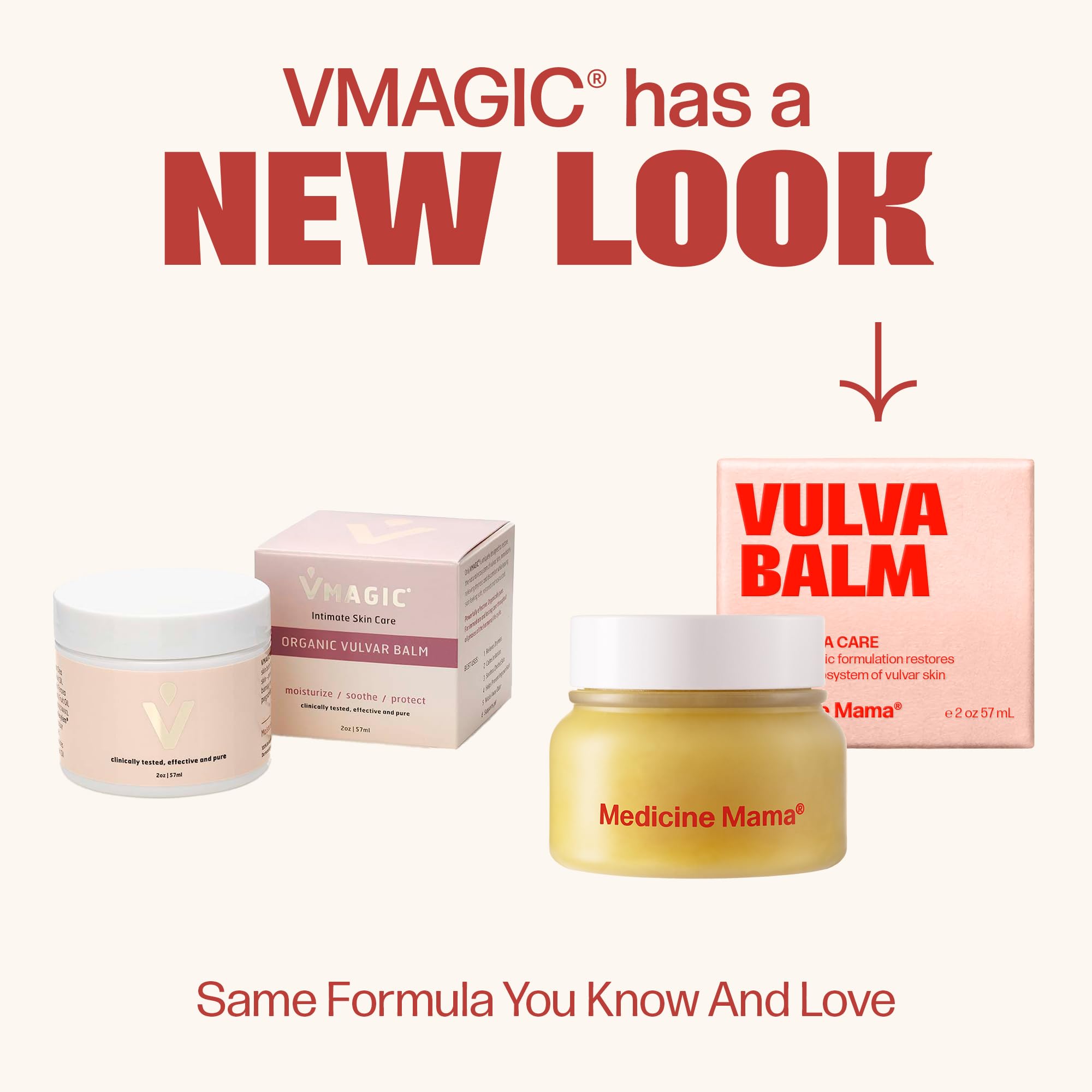 VMAGIC baume intime avec propolis et miel, ingrédients naturels apaisants.