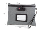 Medicine RX Safe dimensions extérieures 11x8,5 pouces, format compact.