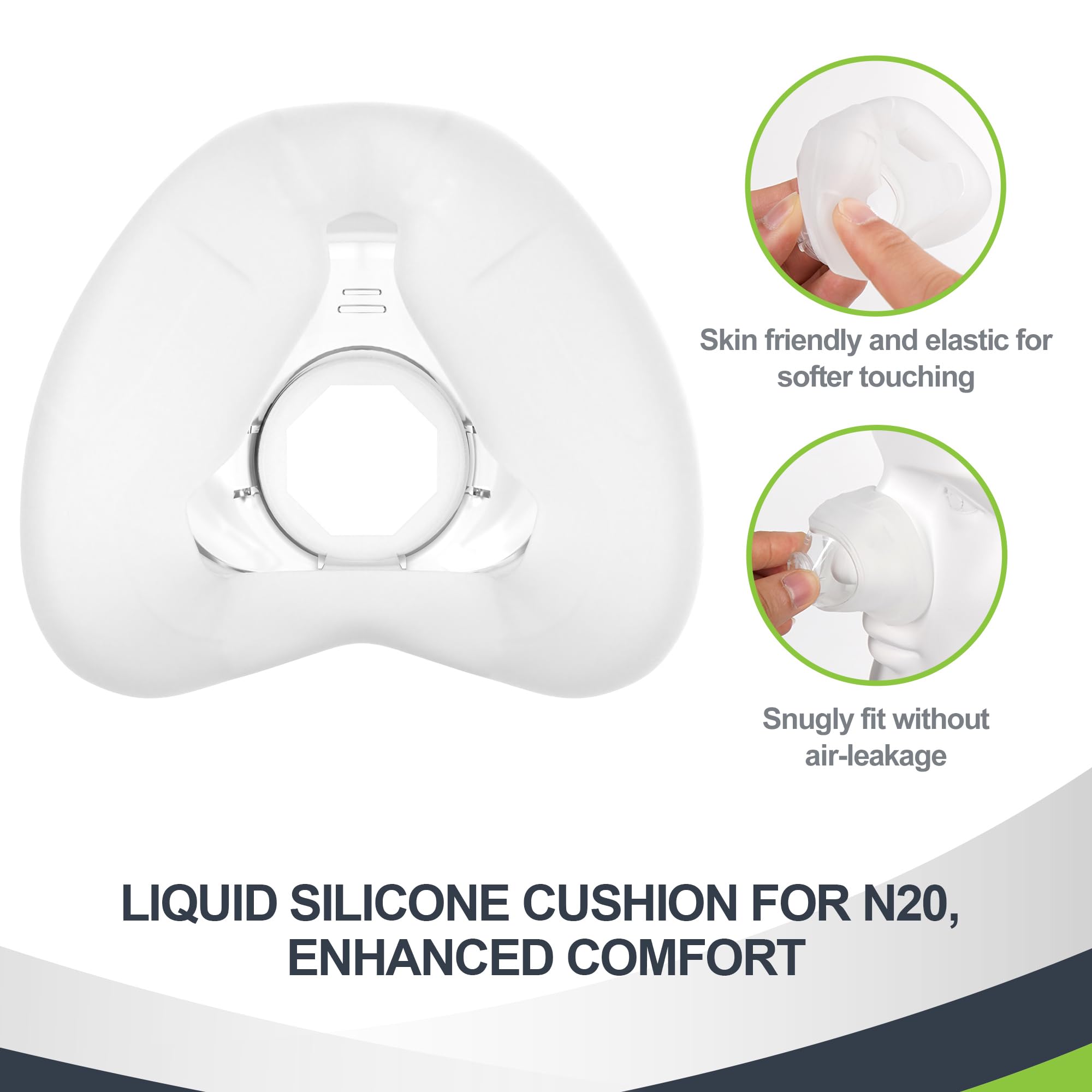 Coussin nasal en silicone doux MEDICOLOR, douceur et ajustement personnalisé.
