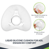 Coussin nasal en silicone doux MEDICOLOR, douceur et ajustement personnalisé.