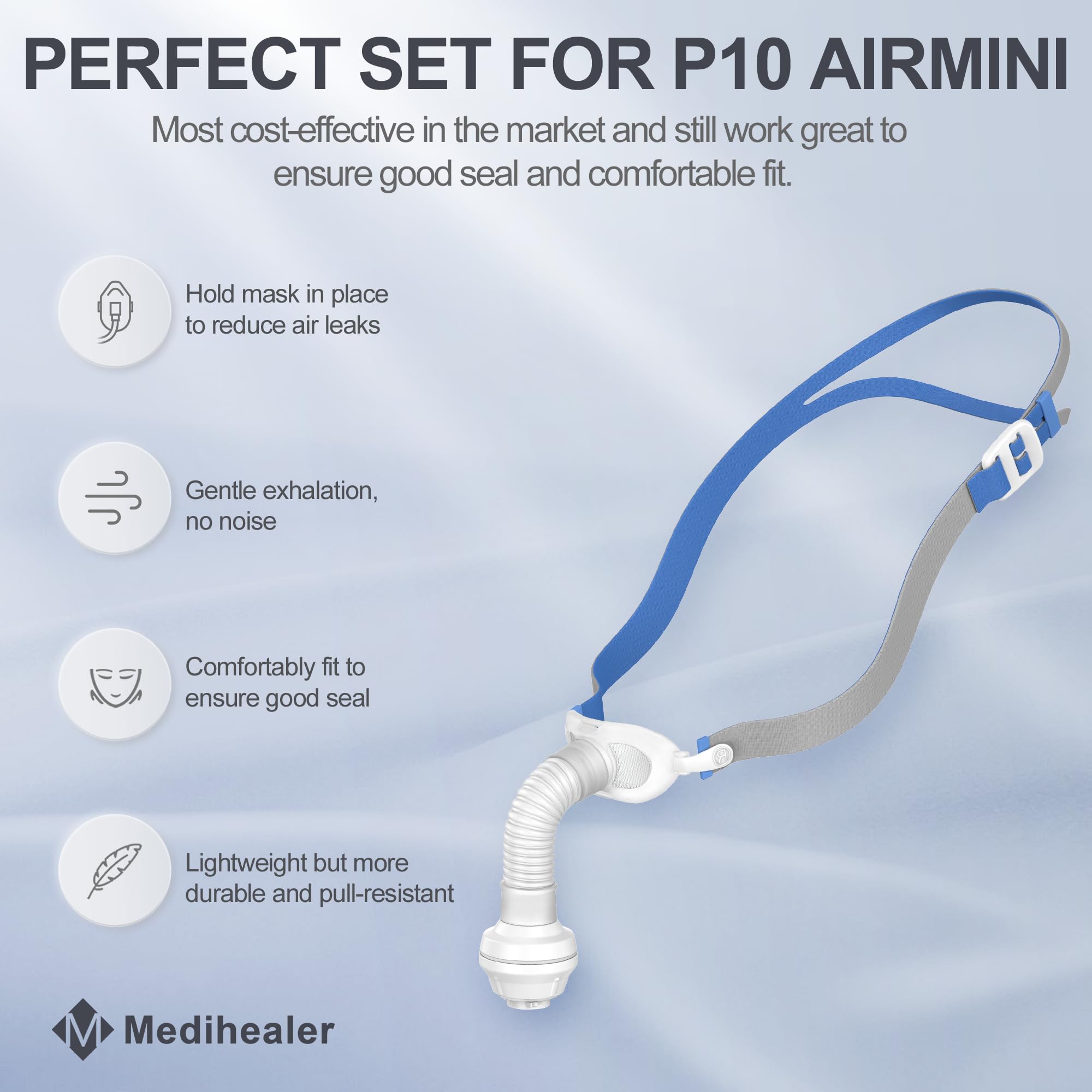 Harnais Airfit P10 de Medihealer : ajustement confortable et sûr.