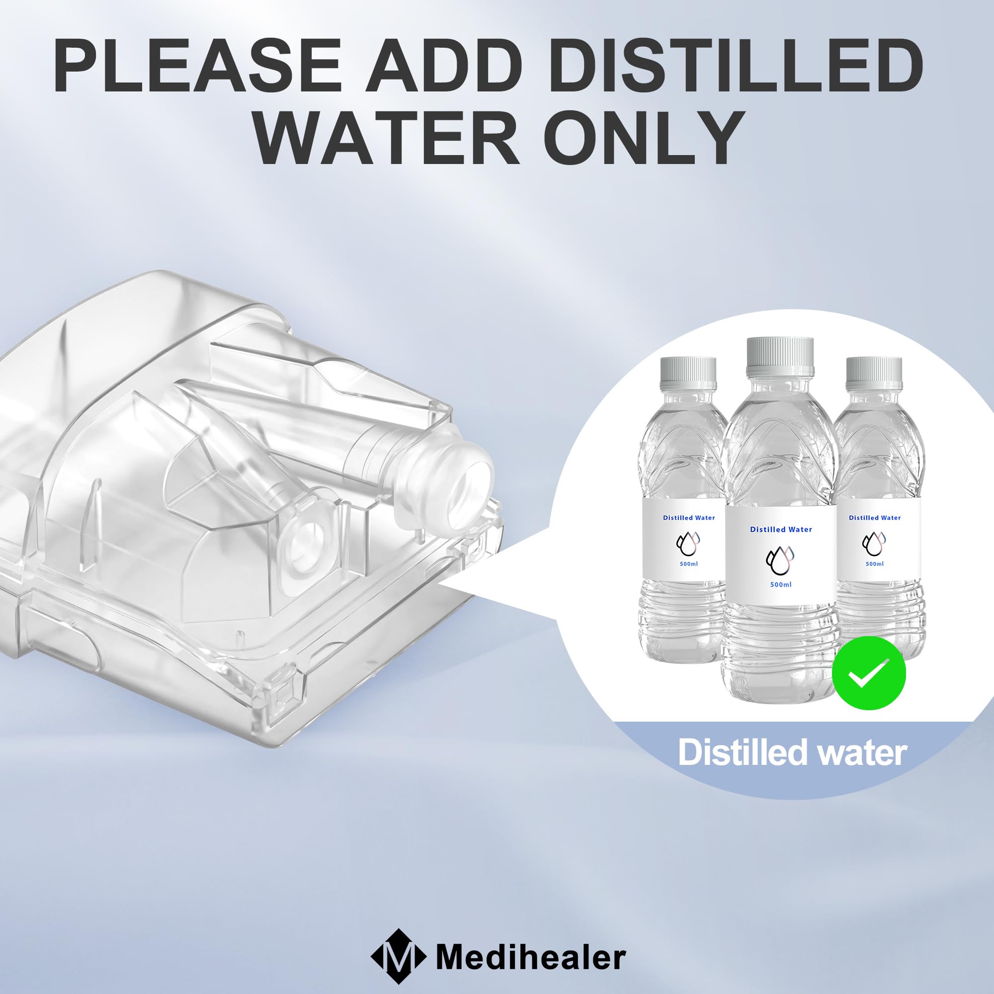 Medihealer design plat connecteur AirSense11: connexion rapide et fiable.