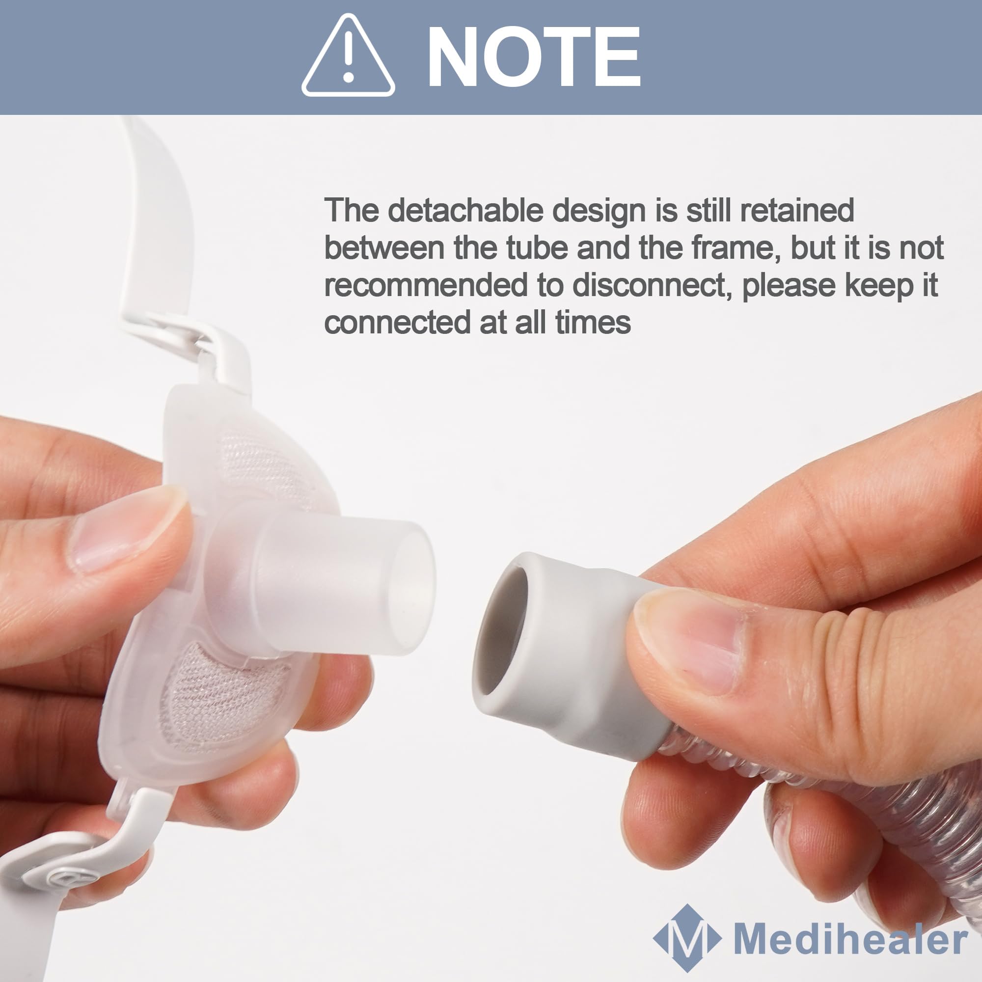 Cadre-tube Medihealer Airfit P10 — design silencieux et sans fuite.