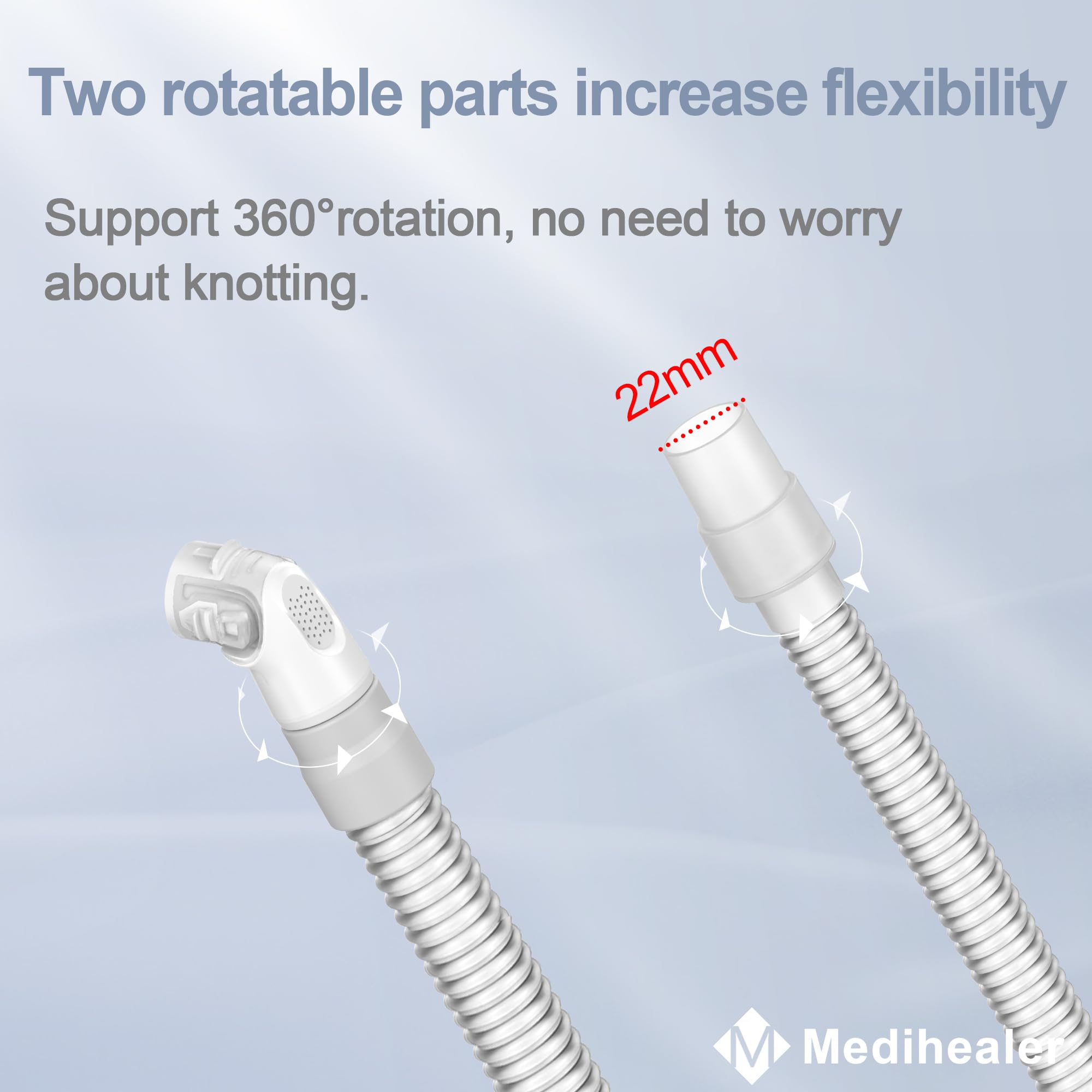 Tube N20 Medihealer avec bouton libération rapide, installation facile et sûre.