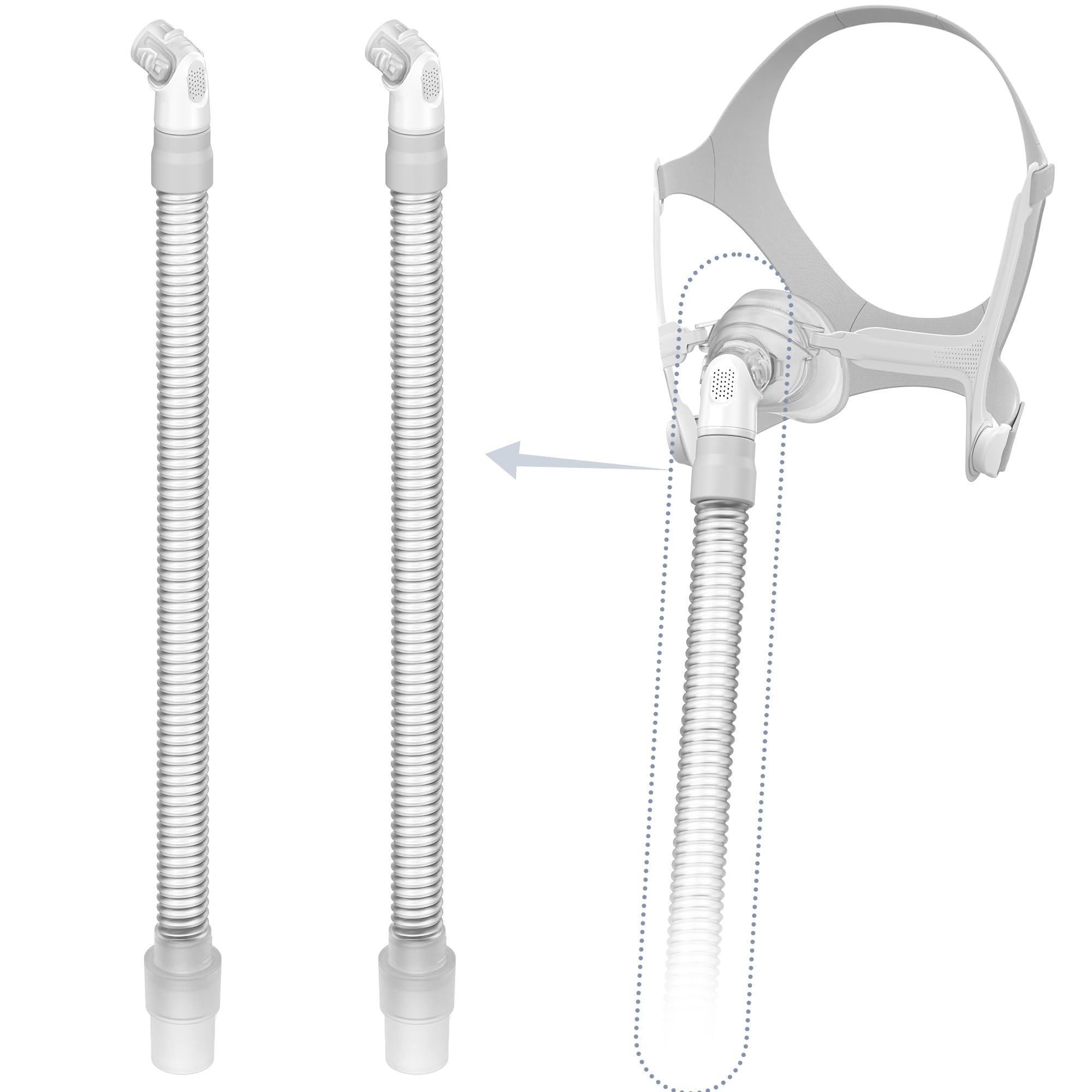 Tube remplacement Medihealer pour Airfit N20, connexion étanche et silencieuse.