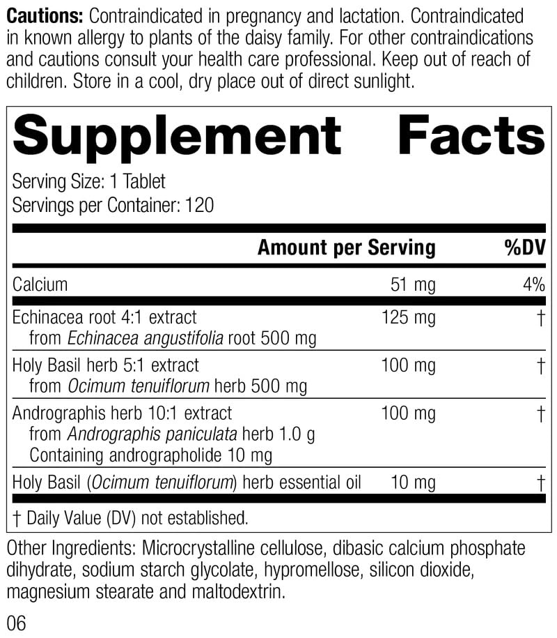 Mediherb Andrographis Complex: emballage clair pour une prise régulière en routine santé.