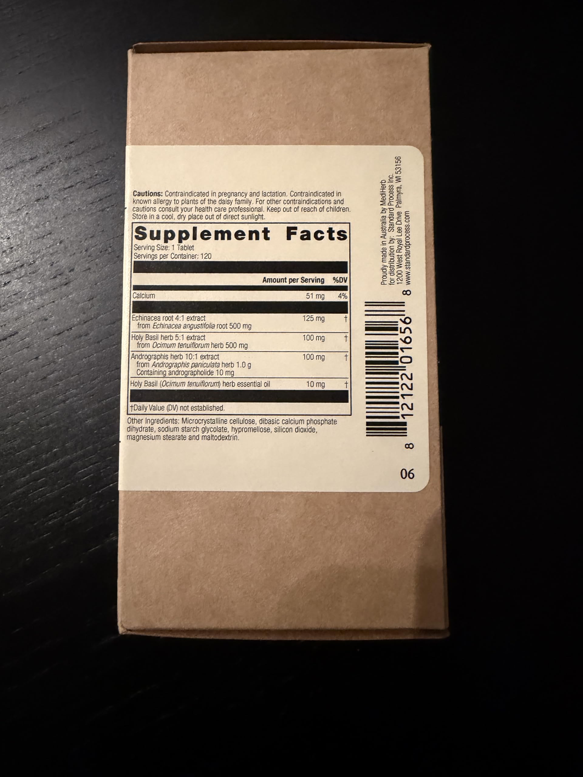 Mediherb Andrographis Complex: tablettes faciles à prendre pour une routine santé quotidienne.