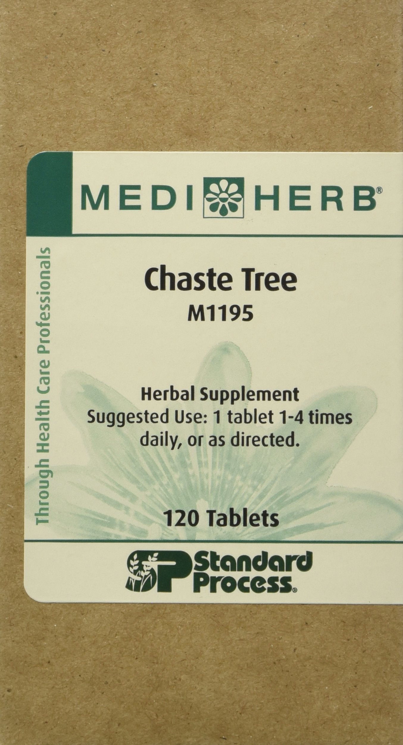 Mediherb Arbre de chasteté, etiquette-dosage clairement indiquée pour l'utilisation.