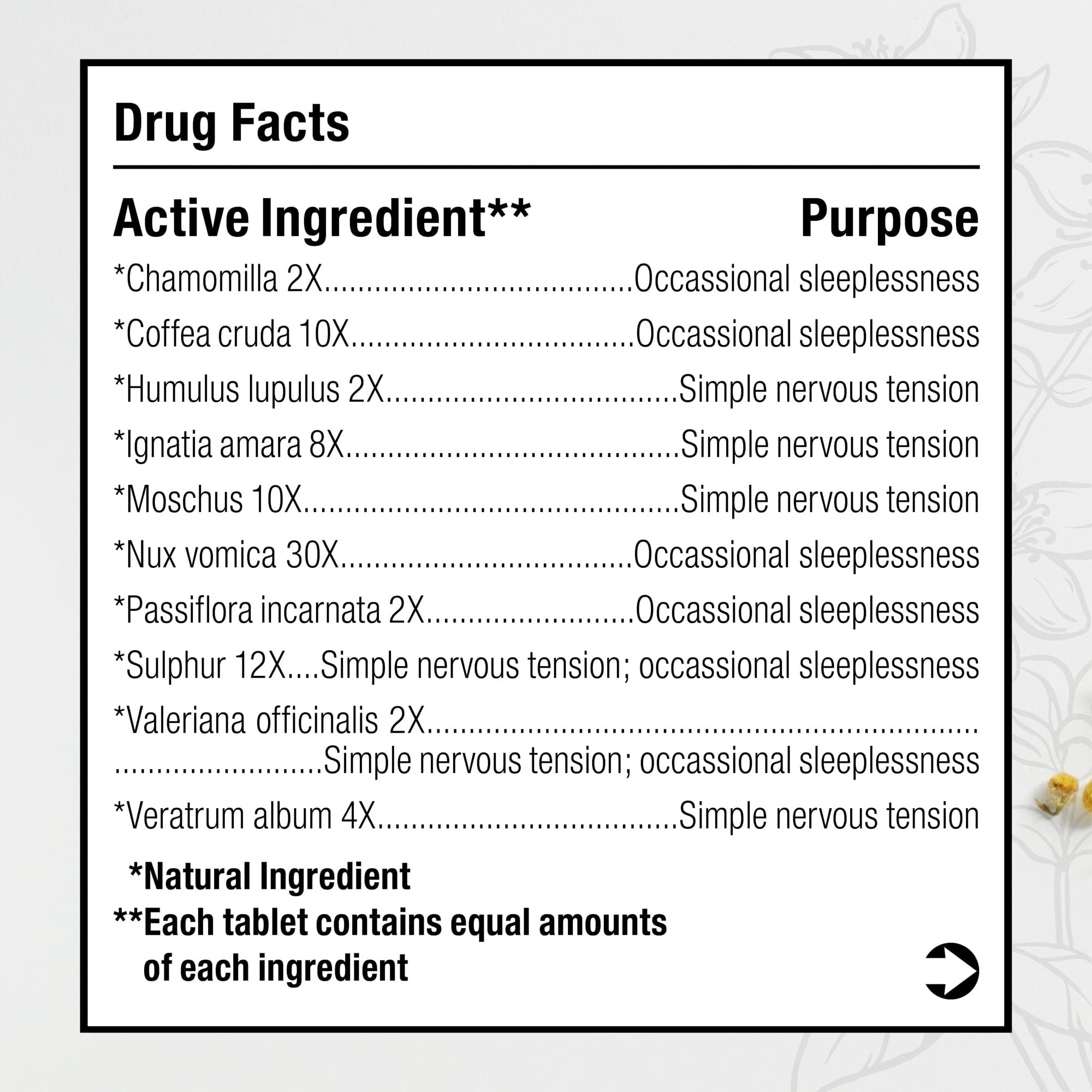 MediNatura BHI Calming Support – tablettes visibles pour un dosage simple et rapide.