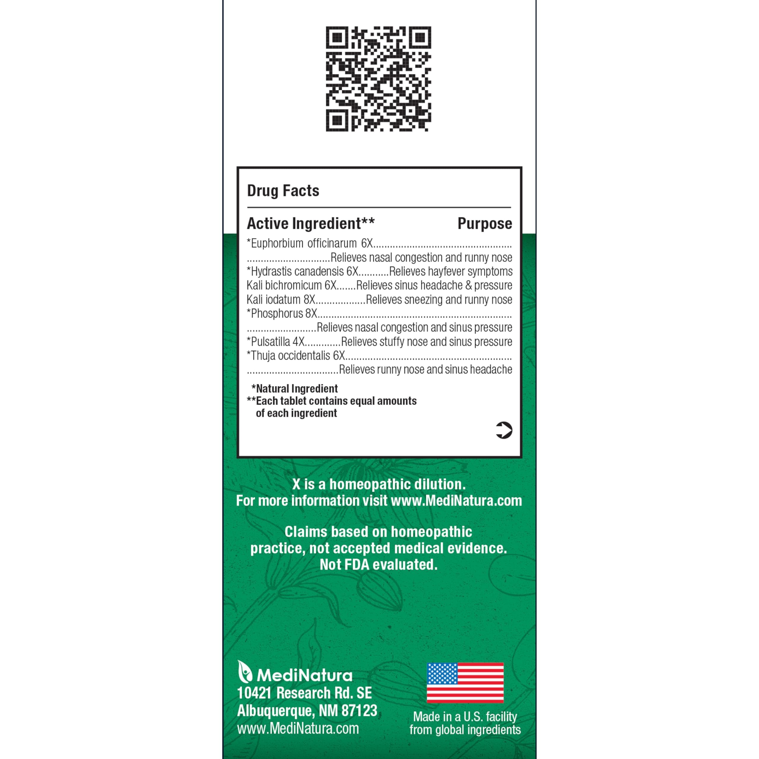 MediNatura BHI tablettes-chewables-congestion-nasale : respiration plus claire.