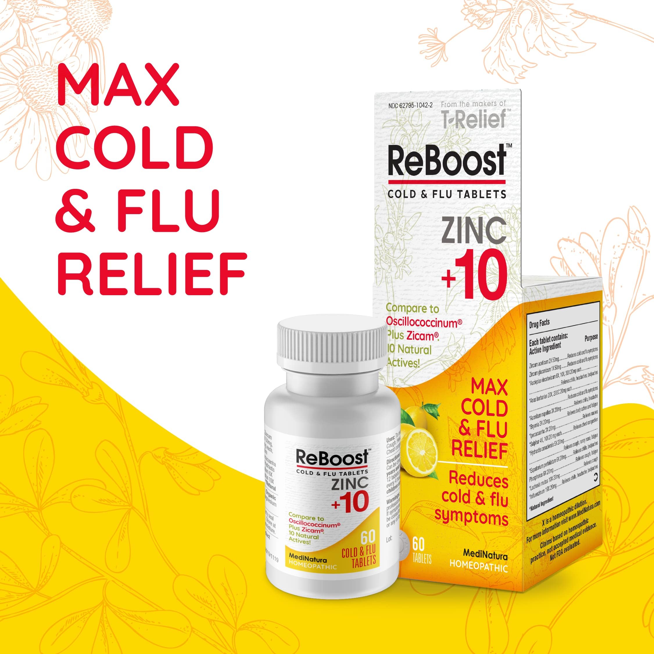 MediNatura ReBoost: tablettes citron visibles sur une table, symbole de fraîcheur.