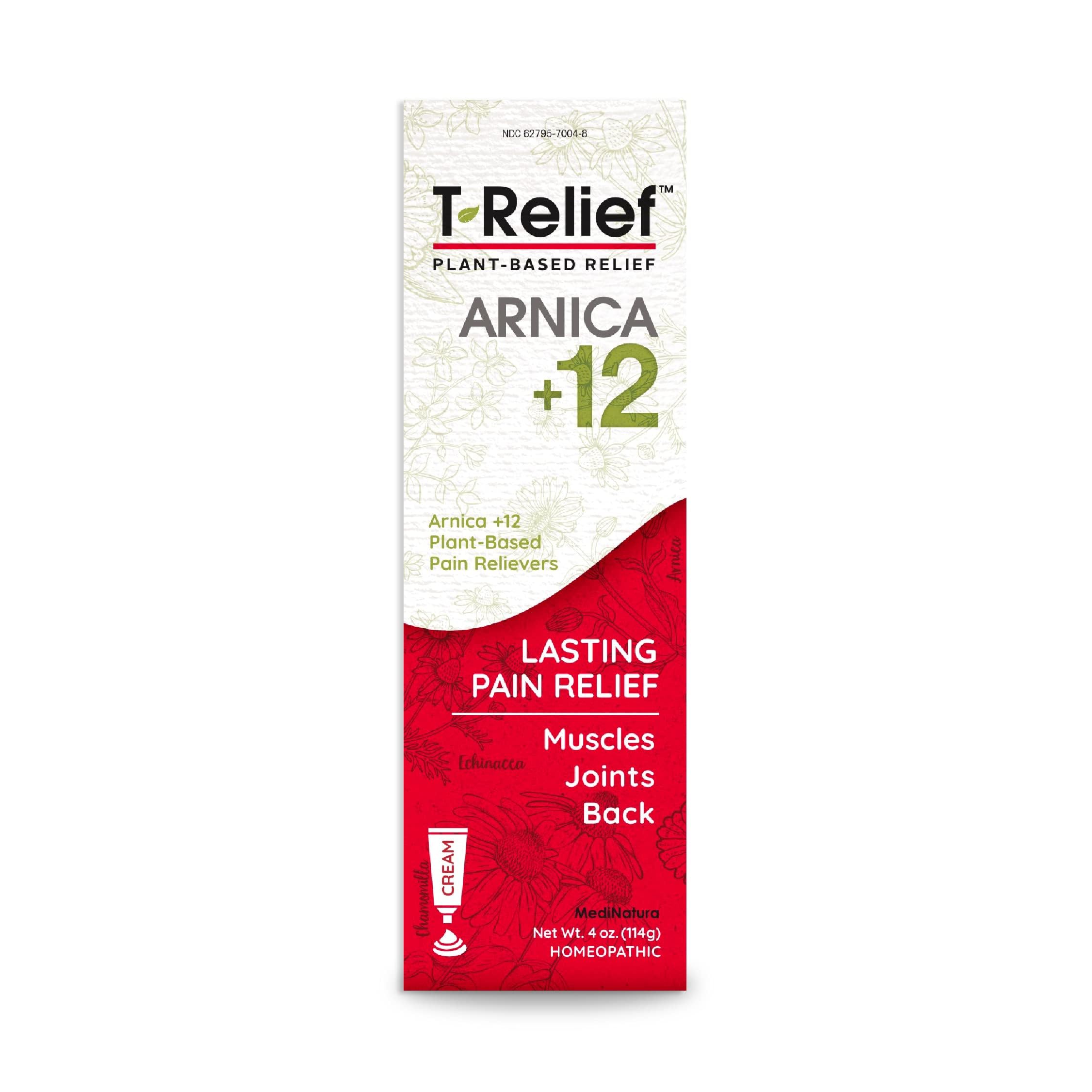 MediNatura T-Relief Arnica crème flacon 113 g facilite les massages et apaise les muscles.
