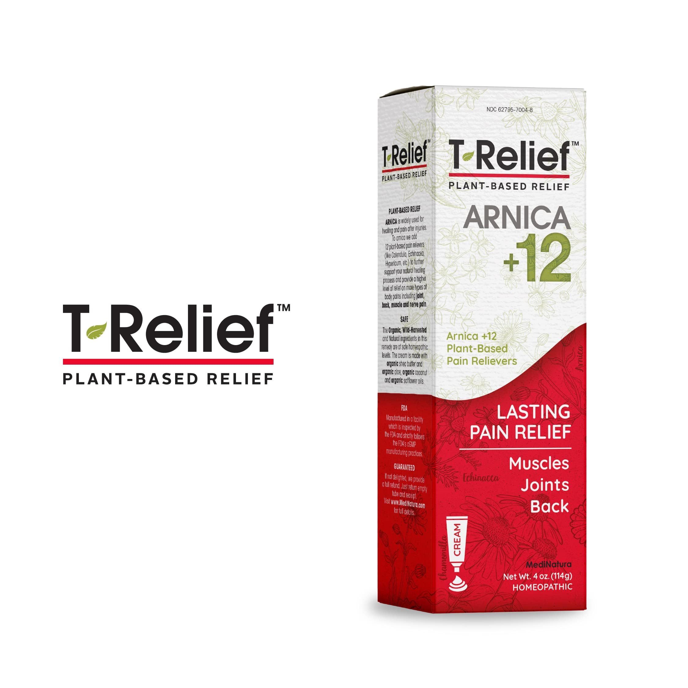 Formulation naturelle de MediNatura T-Relief Arnica crème pour le bien-être quotidien.
