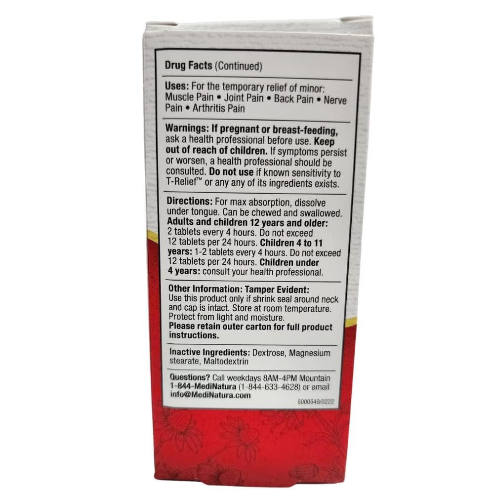 MediNatura T-Relief, emballage soigné et ingrédients naturels sans additifs