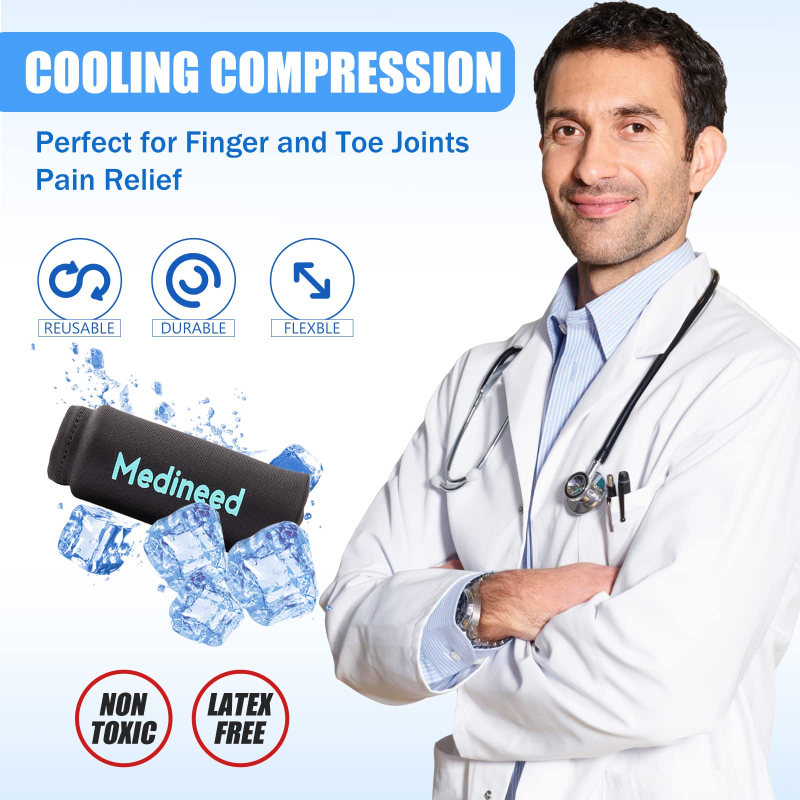 Medineed gel-doigts souple et flexible, s adapte à chaque doigt.