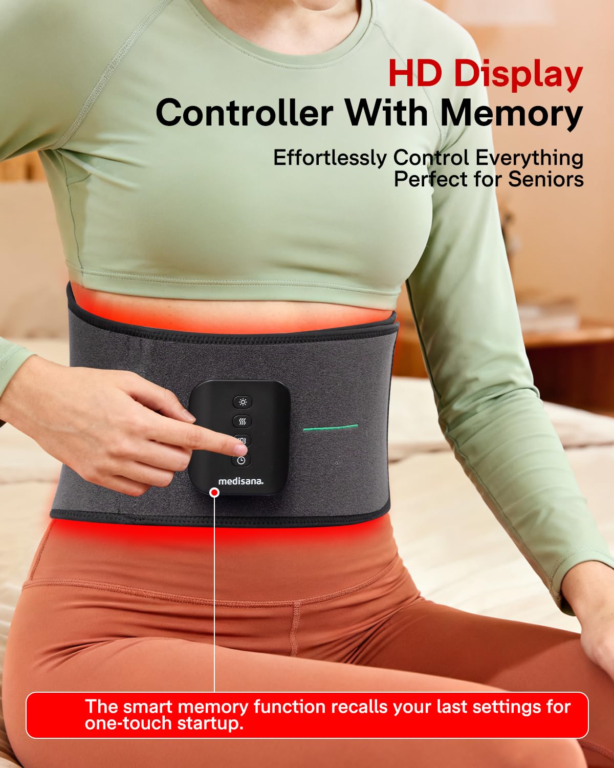 Utilisation à domicile ou au bureau avec cette ceinture portable.