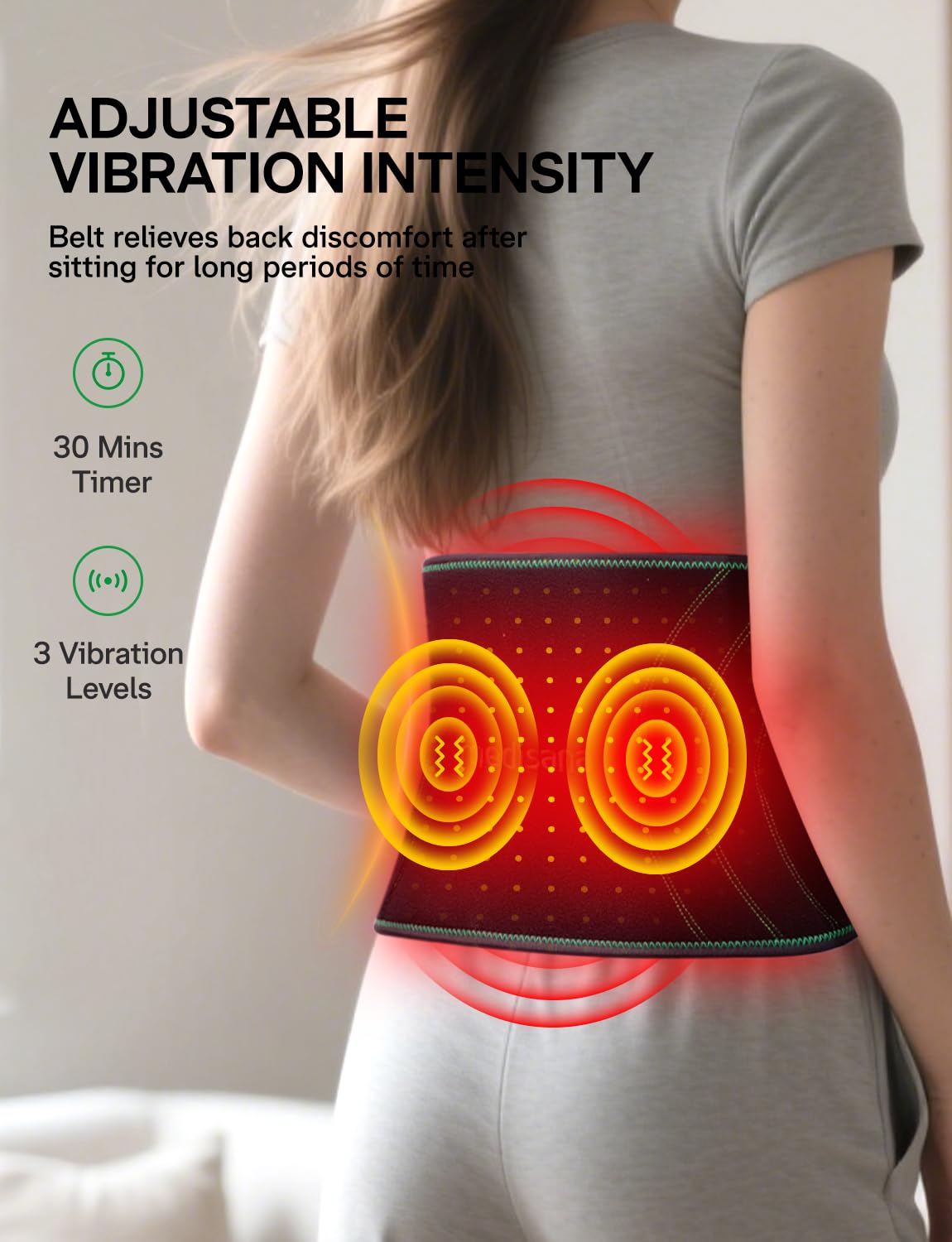 Medisana-mode-vibration-continu : massage continu pour libérer les tensions du dos.