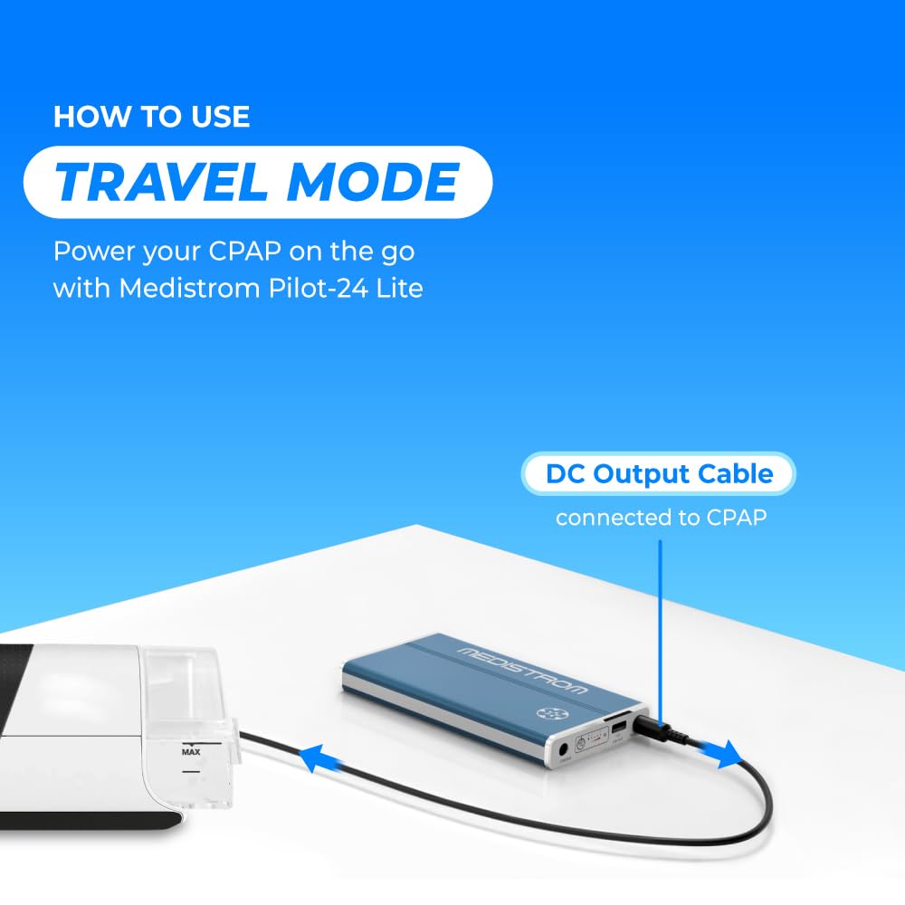 Medistrom Pilot-24 Lite alimentation secours, connexion CPAP stable