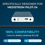 Medistrom Pilot-24 Lite, câbles et étui inclus pour une organisation pratique en voyage.
