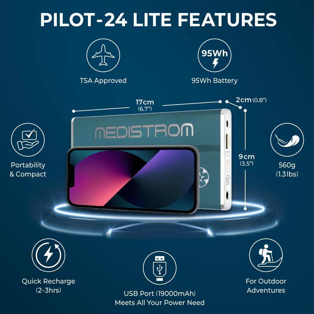 Medistrom Pilot 24 Lite – design-compact-legere, transport facile lors des voyages.
